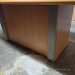 96" Maple Boardroom Boat Shaped Table w/ Power & Data Grommet
